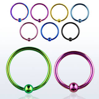 Surgical steel ball closure ring