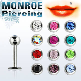 Surgical steel monroe piercing