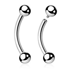 Surgical steel labret internally threaded