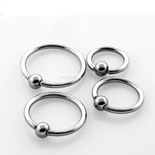 Surgical steel ball closure ring