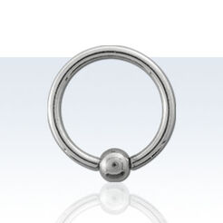 Surgical steel ball closure ring