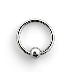 Surgical steel ball closure ring