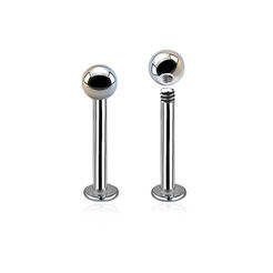 Labret z kulką