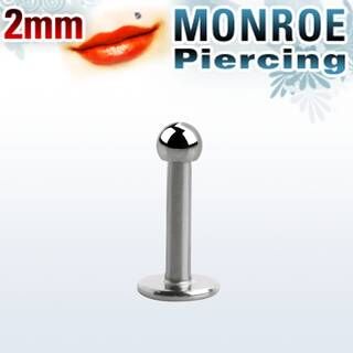 Surgical steel monroe labret