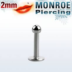 Surgical steel monroe labret