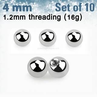 Set of 10 pcs.surgical steel balls 