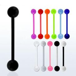 Acrylic UV tongue barbell