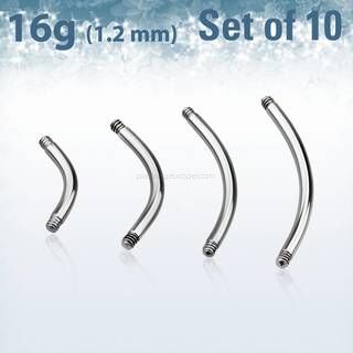 Set of 10 pcs. steel belly banana