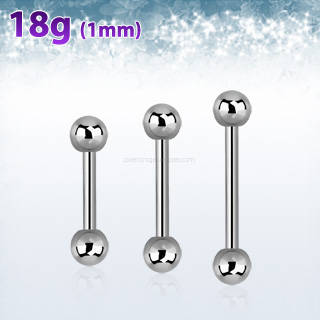 Surgical steel barbell