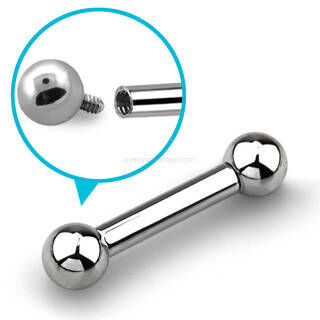 Steel tongue barbell