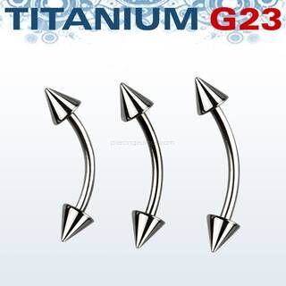 Titanium G23 eyebrow banana