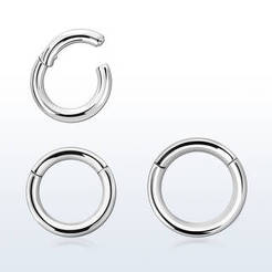 High polished surgical steel hinged segment ring