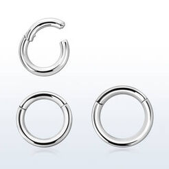 High polished surgical steel hinged segment ring